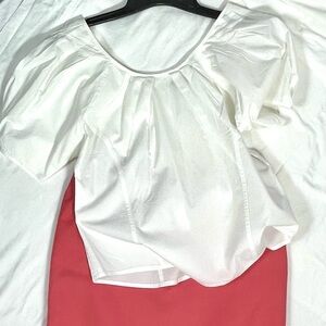 J. Crew Crisp Cotton Peasant Blouse